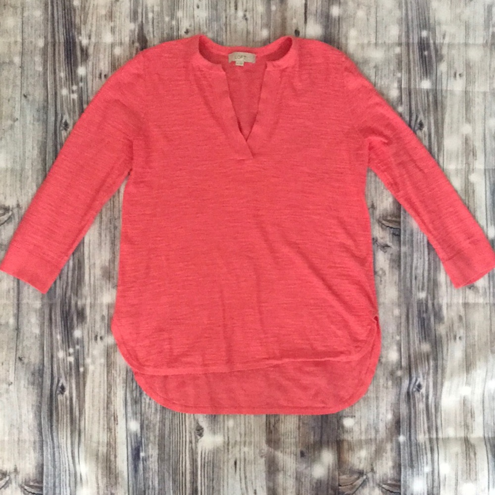 LOFT 3/4 sleeve V-neck shirt | Size M